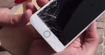 iPhone 6 with cracked screen