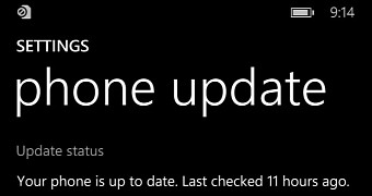 Windows Update on Windows 10 for phones preview