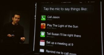 Apple's Scott Forstall demoing Siri
