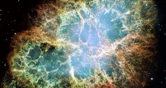 This is the Crab Nebula, as seen in multiple wavelengths