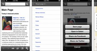 Wikipedia Mobile iOS screenshots
