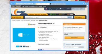 Newegg Windows 10 listing
