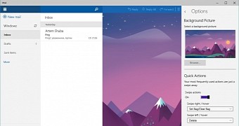 You can now set a background for the Mail app