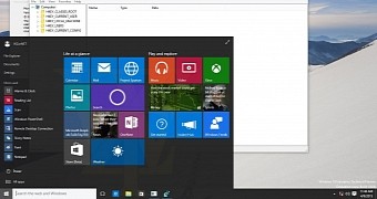 Windows 10 build 10056 Start menu