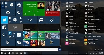 Start screen concept in Windows 10