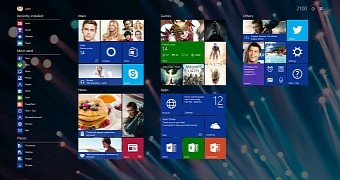 Windows 10 concept Start screen
