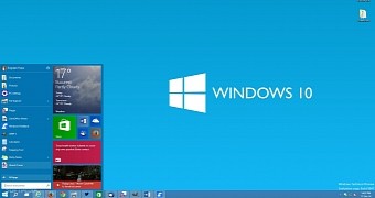 This is what the Windows 10 desktop looks like