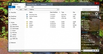 Windows 10 notification center and tabbed File Explorer
