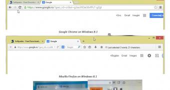 Comparison between the tab bar of the three browsers