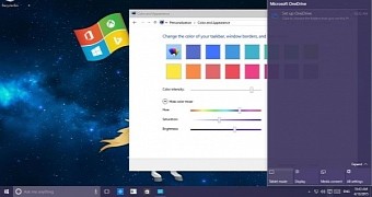 Windows 10 themes matching the color style of the desktop
