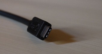 This is the new USB 3.1 Type-C connector