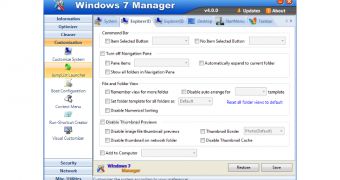 Windows 7 Manager provides in-depth customization options to Windows 7 users