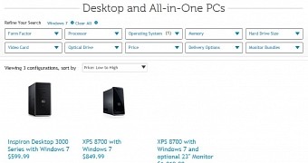 Dell is the only large OEM still selling PCs with pre-installed copies of Windows 7