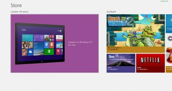 Windows 8.1 is available for free in the Store