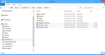 The root SkyDrive folder can't be changed in Windows 8.1 Preview
