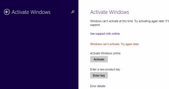 Windows 8.1 needs to be activated again after the 8.1 Update installation fails