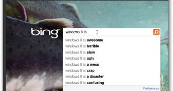 "Windows 8" search suggestions on Bing
