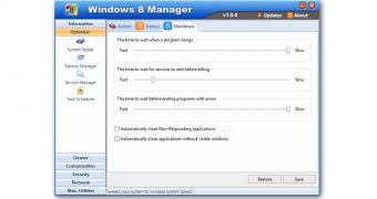 Windows 8 Manager comes with plenty of customization options