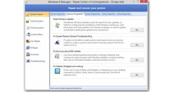 Windows 8 Manager works on 32- and 64-bit versions of Windows 8
