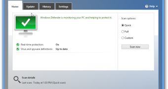 The Windows 8 version of Windows Defender