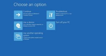 Windows 8 boot options menu