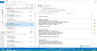 Outlook 2013 will also provide support for tablets