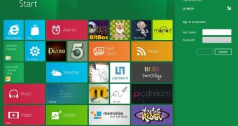 Windows 8 with network connection enhancements