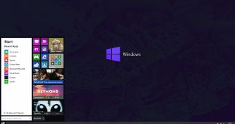The concept comes with Microsoft's Start menu featuring live tiles