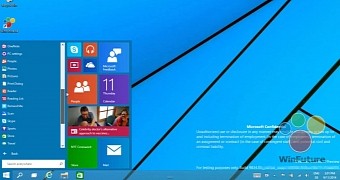 The Start menu mixes modern elements with the classic layout