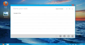 The concept is based on a Modern UI of Notepad