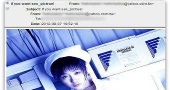 Emails carrying pictures of a Japanese model hide pieces of malware