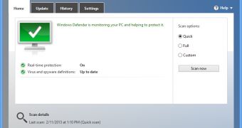 Windows Defender is a full-featured anti-virus in Windows 8