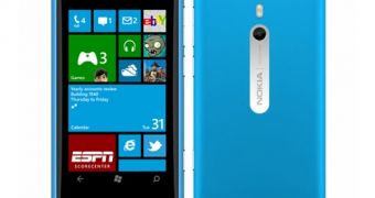 Nokia Lumia 800 running Windows Phone 7.8