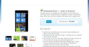 O2 put up coming soon page for Windows Phone 7