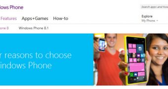Windows Phone website
