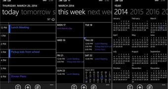 Windows Phone 8.1 Calendar app