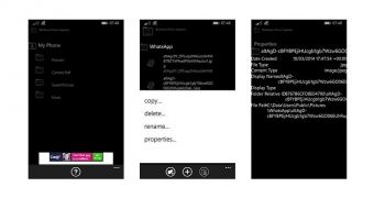 Third-party Windows Phone 8.1 file manager