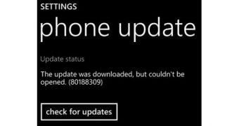 Windows Phone 8.1 error 80188309