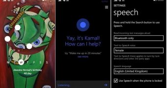 Windows Phone 8.1 Update 1's Cortana on a locked phone