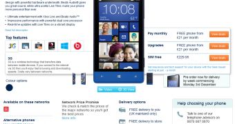 Windows Phone 8S by HTC Now on Pre-Order in the UK