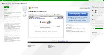 Fake Google Chrome app in Windows Store