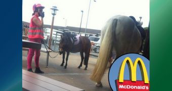 UK woman brings her horse inside a McDonald's after being refused in the drive thru lane