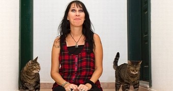This lady is married to her two pet cats