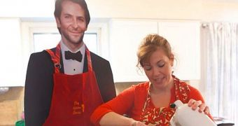 Wife and mother of two shares her life with a cardboard cutout of Bradley Cooper