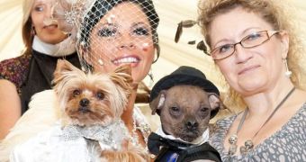 Lola and Mugly on their wedding day, a £20,000 fancy affair