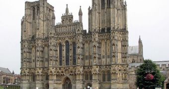 A 68-year-old woman fell from a 180-foot (55-meter) tall tower at Wells Cathedral
