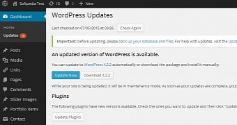 WordPress 4.2.2 can be installed automatically