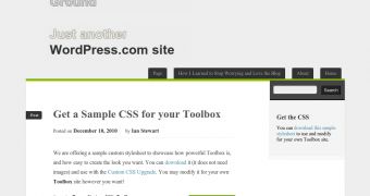 Google Chrome doesn't do a great job rendering the Toolbox HTML5 WordPress theme