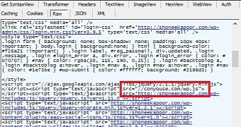 Compromised login page on WordPress website