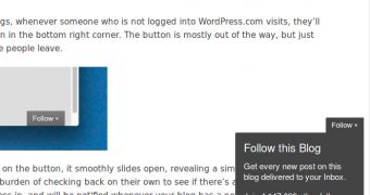 The WordPress.com Follow button